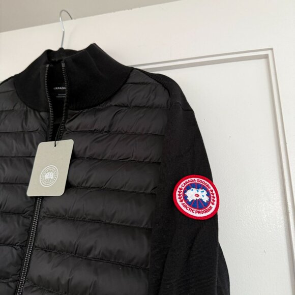 NWT Canada Goose Hybridge Knit Packable Jacket Black Down Quilted Panels Sz M - Picture 4 of 7